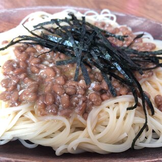 簡単でヘルシーな納豆パスタ